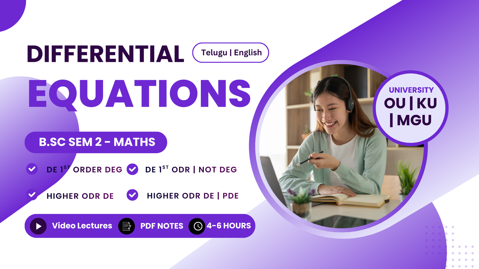 2nd Sem Maths — Differential equations — OU | KU | MGU